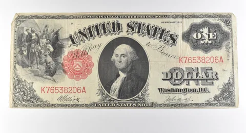 1917 $1 Legal Tender Large Note Red Seal *2887