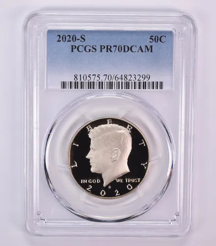 2020-S Kennedy Half Dollar PR70 DCAM PCGS Blue Label