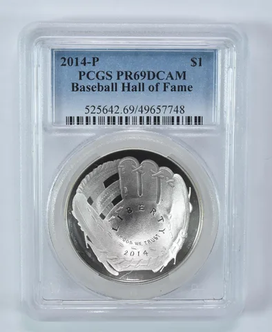 2014-P Baseball Hall Of Fame Commemorative Dollar PR69 DCAM PCGS