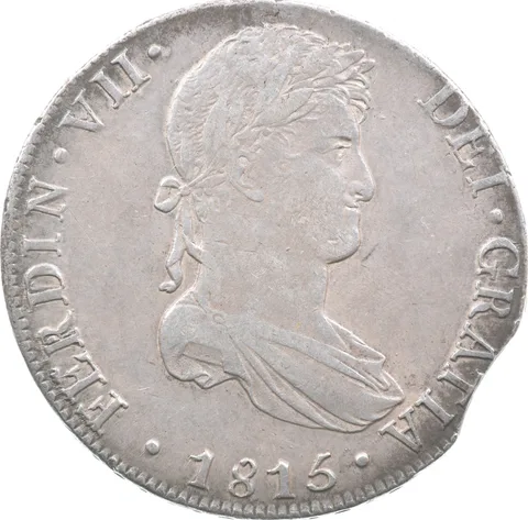 1815 JP Peru 8 Reales Clipped Planchet *5707