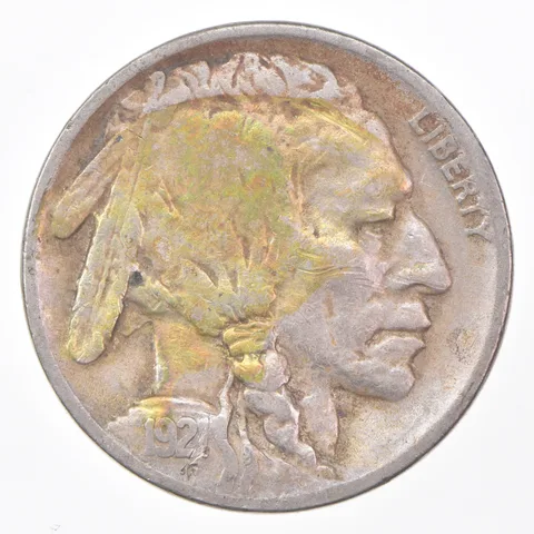 1921 Indian Head Buffalo Nickel Beautiful Tone *1211
