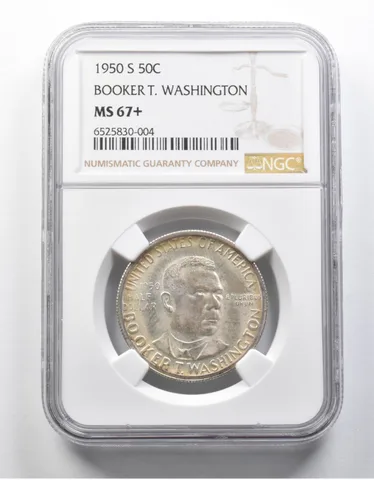 MS67+ 1950-S Booker T Washington Half Dollar NGC a2048