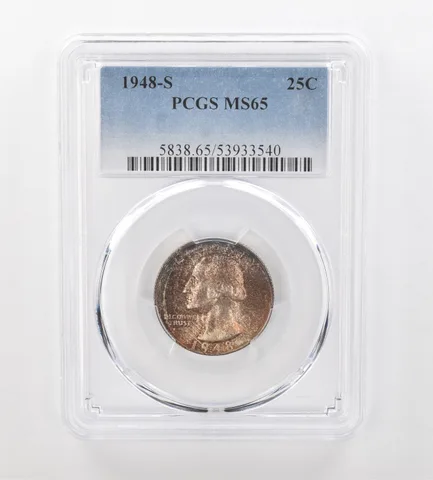 1948-S Washington Quarter MS65 PCGS Beautiful Tone *0932