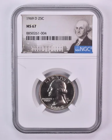 1969-D Washington Quarter MS67 NGC Special Label