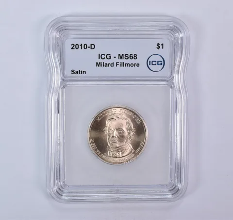 2010-D Presidential $1 Millard Fillmore SMS Satin MS68 ICG