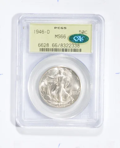 MS66 1946-D Walking Liberty Half Dollar - CAC - Graded PCGS *1803