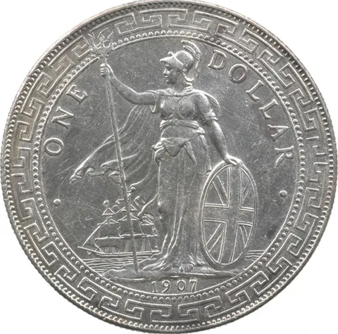 1907 Great Britain Trade Dollar British *9539