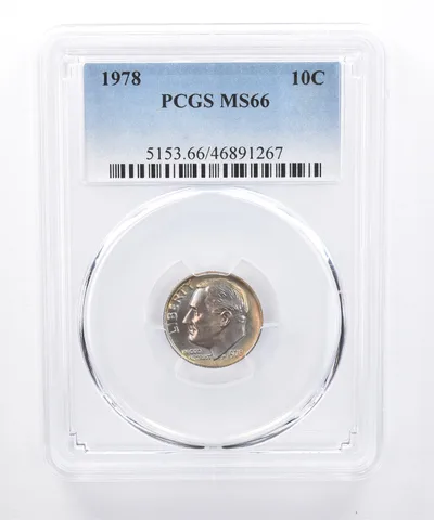 1978 Roosevelt Dime MS66 PCGS Beautiful Tone *8290