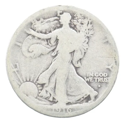 1916-S Walking Liberty Half Dollar a5028