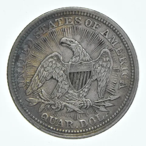 1853 Seated Liberty Quarter Arrows Toned *6132