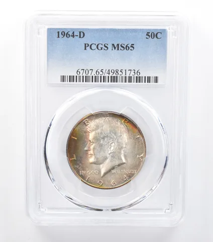 1964-D Kennedy Half Dollar MS65 PCGS Beautiful Tone *7790