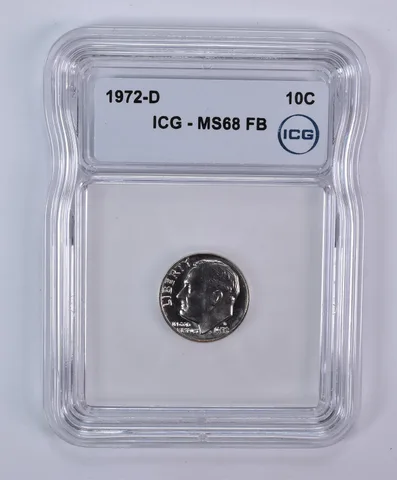1972-D Roosevelt Dime MS68 FB ICG