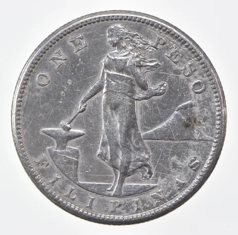 1909-S Philippines 1 Peso *0568