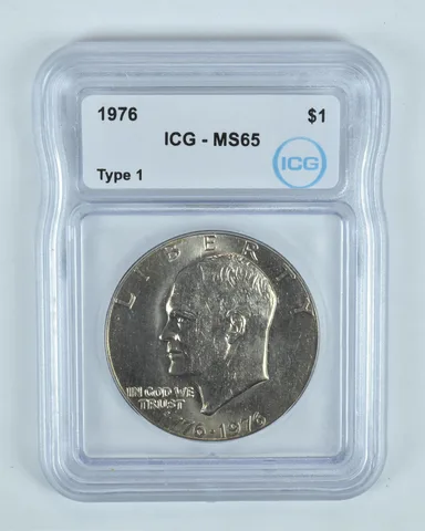 1976 Eisenhower $1 Type 1 MS65 ICG