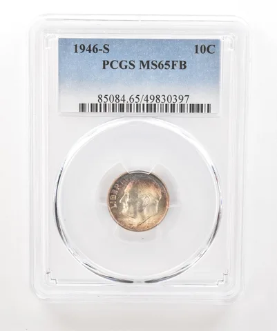 1946-S Roosevelt Dime MS65 FB PCGS Beautiful Tone a5225