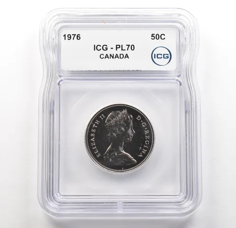 1976 Canada 50 Cents PL70 ICG *6216