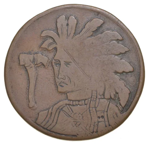 British Cent Hobo Nickel Native American Carved Coin a2102