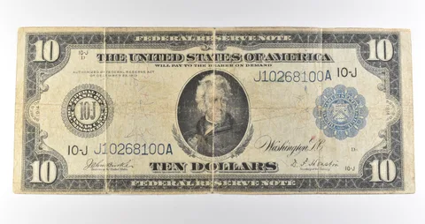 1914 $10 Kansas City MO FRN Large Note Blue Seal *3639