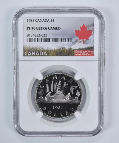 1981 Canada Dollar PF70 UCAM NGC Canada Label