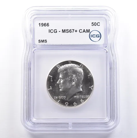 1966 Kennedy Half Dollar SMS MS67+ CAM ICG *9088