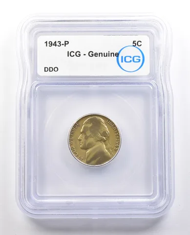 1943-P Jefferson Nickel DDO Genuine ICG a0873