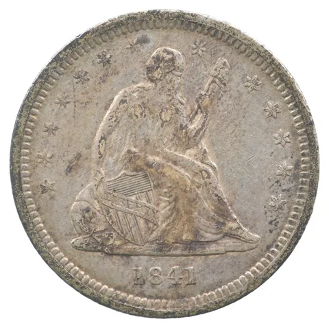 1841-O Seated Liberty Quarter a8868