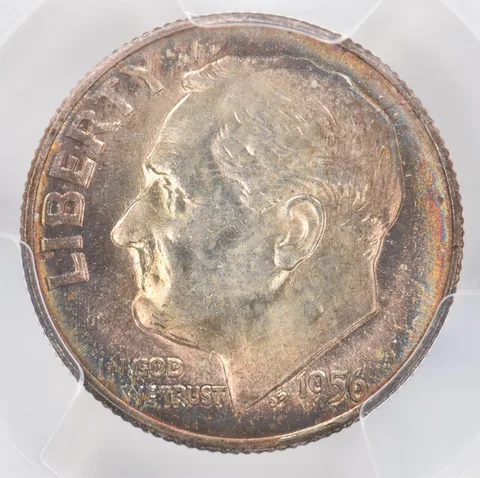 1956 Roosevelt Dime MS64 PCGS Beautiful Tone *0905