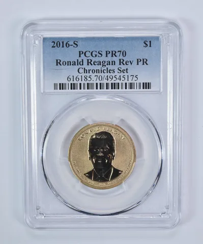 2016-S Presidential $1 Ronald Reagan Coin & Chronicles Reverse PR70 PCGS