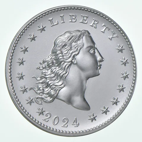 2024 Flowing Hair 1 Oz Silver Medal 230th Anniversary