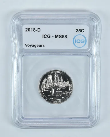 2018-D Washington Quarter ATB Voyageurs MS68 ICG