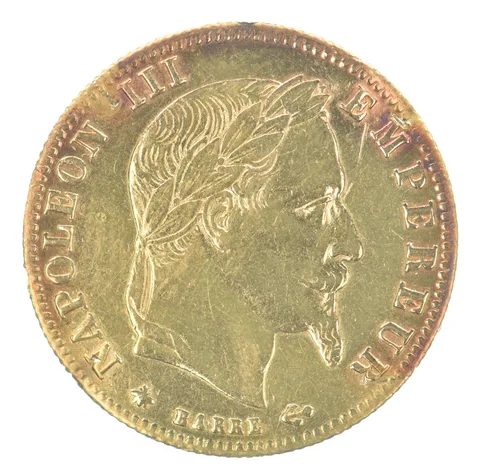 1863 A France 5 Francs Gold Napoleon Beautiful Tone *0327