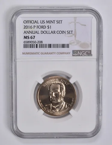 2016-P Presidential $1 Ford Annual Set MS67 NGC US Mint