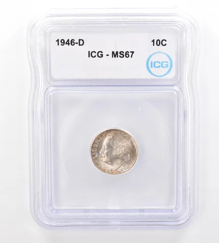 1946-D Roosevelt Dime MS67 ICG Nice Tone *7322