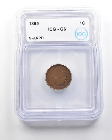 1895 Indian Head Cent Mint Error S-9 RPD G6 ICG *1731