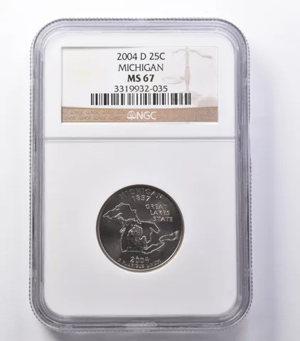 MS67 2004-D Washington State Quarter Michigan NGC a5384