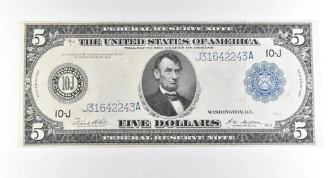1914 $5 Kansas City MO FRN Large Note Blue Seal *2737