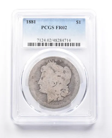 FR02 1881 Morgan Silver Dollar PCGS Low Ball a3810