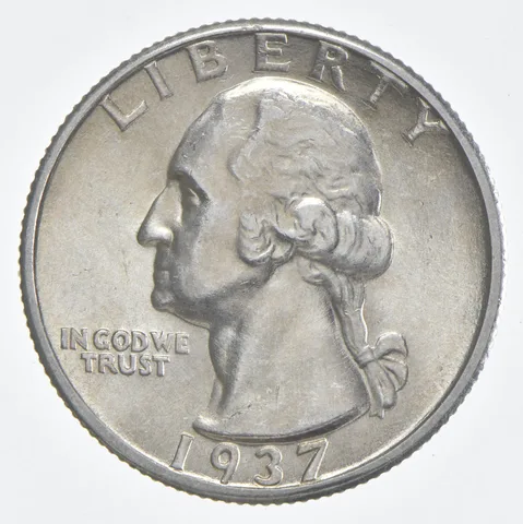 1937-D BU Washington Quarter Silver