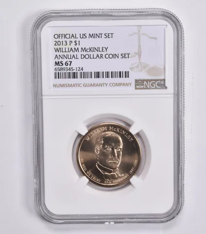 2013-P Presidential $1 William McKinley Annual Set MS67 NGC US Mint