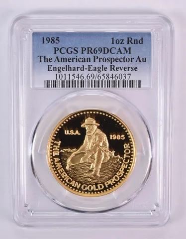 1985 Engelhard American Prospector 1 Oz Gold Eagle Reverse PR69 DCAM PCGS *1020