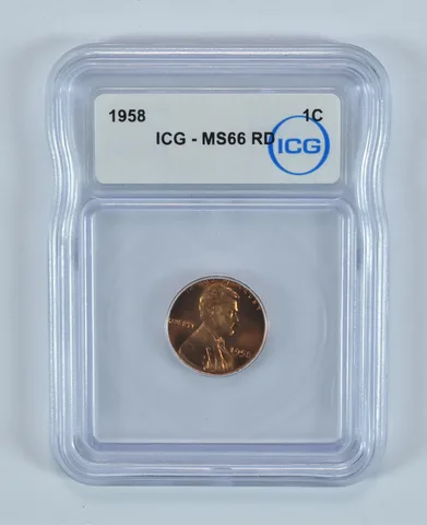 1958 Lincoln Wheat Cent MS66 RD ICG