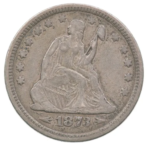 1873 Seated Liberty Quarter *7074