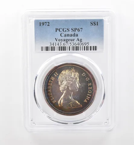 1972 Canada 1 Dollar Silver Voyageur SP67 PCGS Beautiful Tone *1918