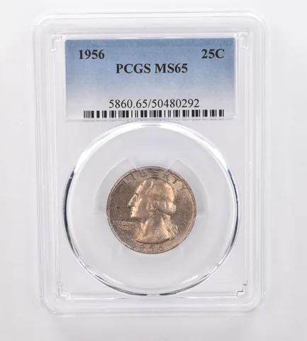 1956 Washington Quarter MS65 PCGS Beautiful Tone *0026