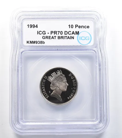 1994 Great Britain 10 Pence KM#938b PR70 DCAM ICG *7862