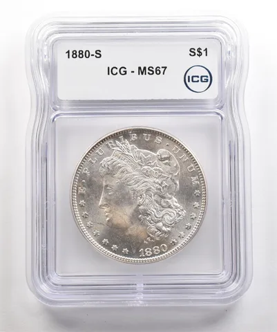 1880-S Morgan Silver Dollar MS67 ICG a5381