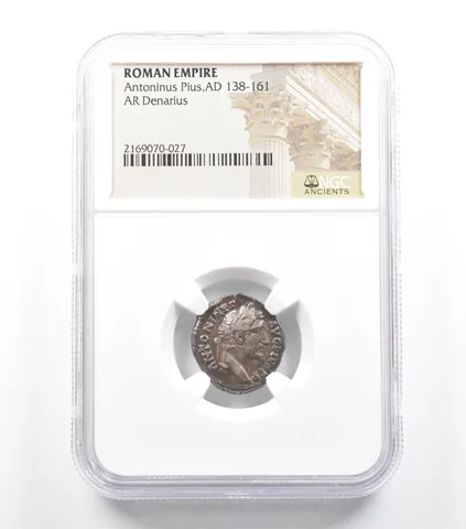 AD 138-161 Roman Empire Antonius Pius AR Denarius NGC *5933