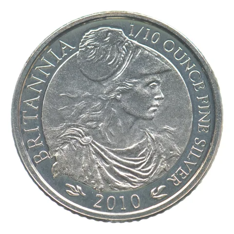 2010 Great Britain 20 Pence Silver Britannia 1/10 Oz PROOF *6389