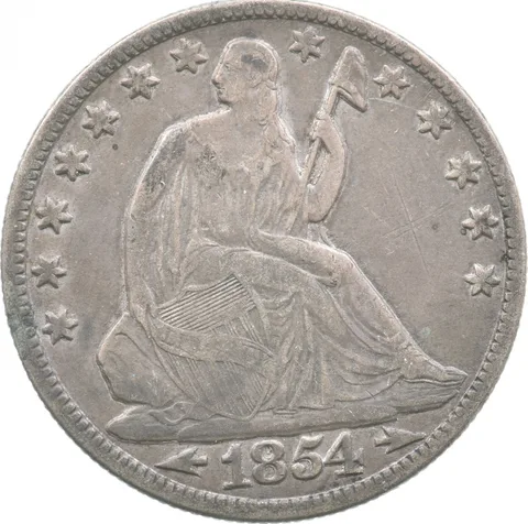 1854-O Seated Liberty Half Dollar Arrows *7589