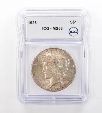 1926 Peace Silver Dollar MS63 ICG Beautiful Tone *7542